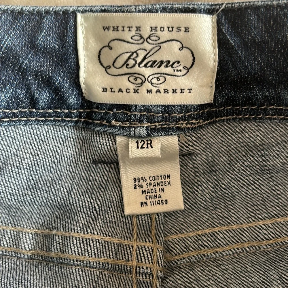 White House Black Market Blanc Jeans Size 12R - Picture 3 of 7